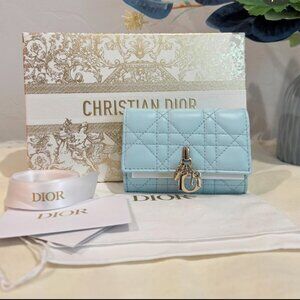NWT Christian Dior Miss Dior Bicolor Bifold Wallet